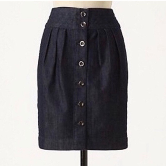 Pilcro and the Letterpress denim skirt - size 4 - Picture 1 of 7